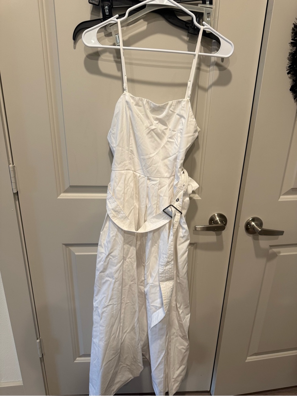 a new day White Strappy Peplum Jumpsuit with Side Tie